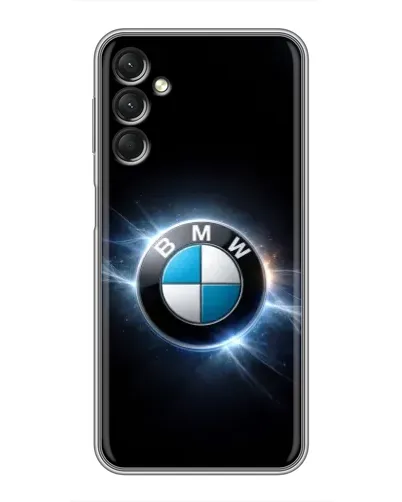 Чехол для Samsung Galaxy A24 с картинкой «BMW — неоновое сияние»