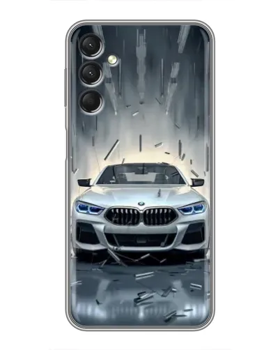 Чехол для Samsung Galaxy A24 с картинкой «BMW в свете фар»