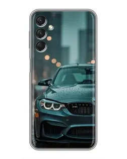 Чехол для Samsung Galaxy A24 с картинкой «BMW в огнях города»