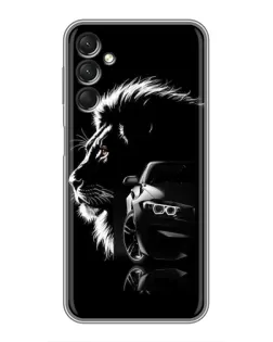 Чехол для Samsung Galaxy A24 с картинкой «BMW и лев»