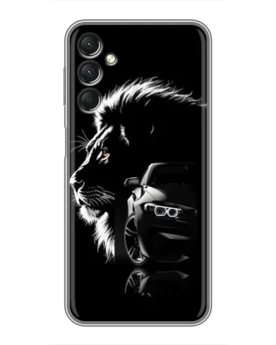 Чехол для Samsung Galaxy A24 с картинкой «BMW и лев»