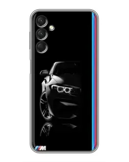 Чехол для Samsung Galaxy A24 с картинкой «Силуэт BMW в темноте»