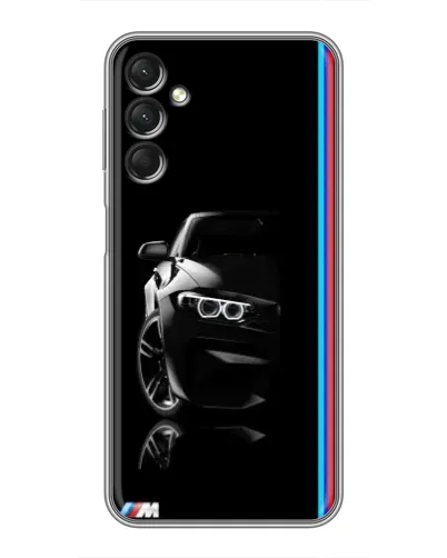 Чехол для Samsung Galaxy A24 с картинкой «Силуэт BMW в темноте»