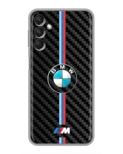 Чехол для Samsung Galaxy A24 с картинкой «Эмблема BMW и карбон»