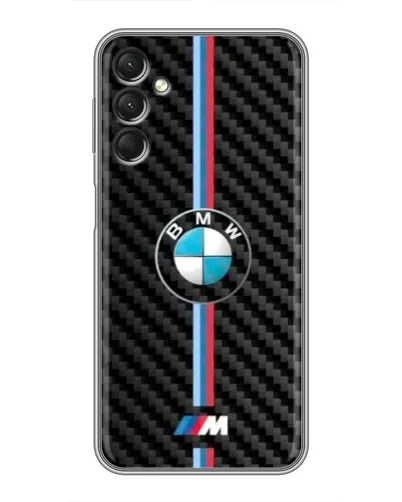 Чехол для Samsung Galaxy A24 с картинкой «Эмблема BMW и карбон»