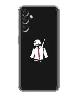 Чехол для Samsung Galaxy A24 с картинкой «PUBG — силуэт воина»