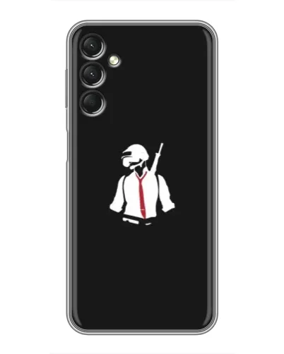 Чехол для Samsung Galaxy A24 с картинкой «PUBG — силуэт воина»