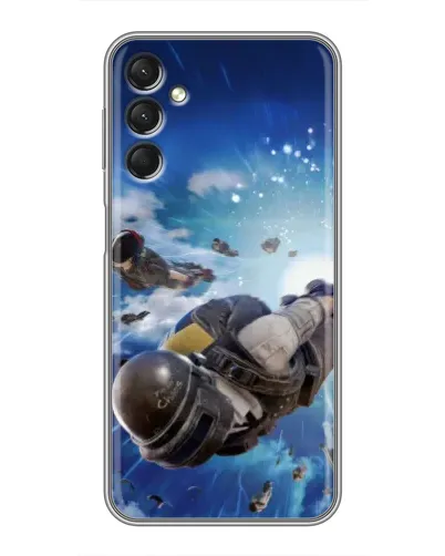 Чехол для Samsung Galaxy A24 с картинкой «Десант PUBG — прыжок»