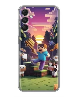 Чехол для Samsung Galaxy A24 с картинкой «Стив на ферме» Чехол для Samsung Galaxy A24 с картинкой «Стив на ферме»