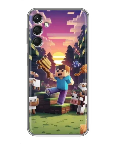 Чехол для Samsung Galaxy A24 с картинкой «Стив на ферме» Чехол для Samsung Galaxy A24 с картинкой «Стив на ферме»