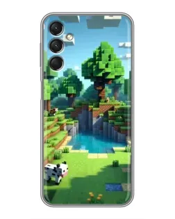 Чехол для Samsung Galaxy A24 с картинкой «Minecraft летний день»