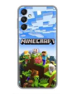 Чехол для Samsung Galaxy A24 с картинкой «Minecraft классический мир»