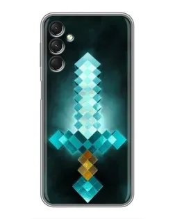 Чехол для Samsung Galaxy A24 с картинкой «Алмазный меч неон»