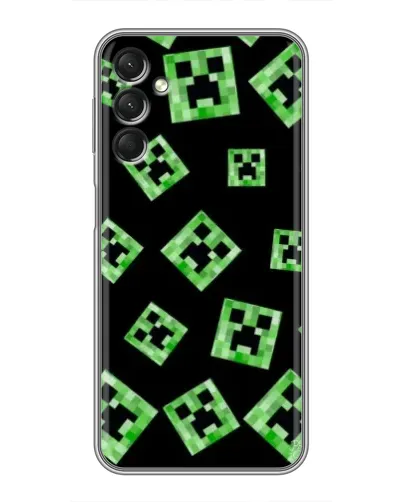 Чехол для Samsung Galaxy A24 с картинкой «Паттерн с криперами» Чехол для Samsung Galaxy A24 с картинкой «Паттерн с криперами»
