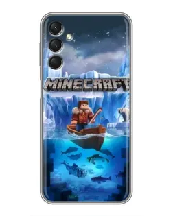Чехол для Samsung Galaxy A24 с картинкой «Minecraft ледяной мир»