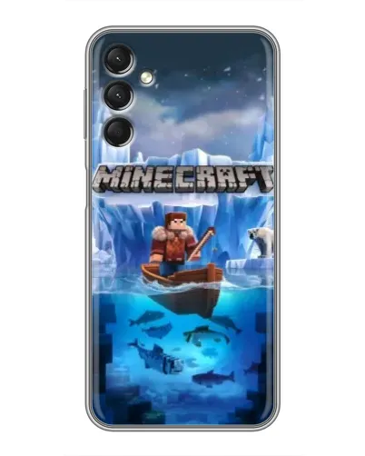 Чехол для Samsung Galaxy A24 с картинкой «Minecraft ледяной мир» Чехол для Samsung Galaxy A24 с картинкой «Minecraft ледяной мир»