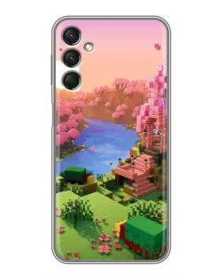 Чехол для Samsung Galaxy A24 с картинкой «Розовое дерево Minecraft»