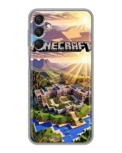 Чехол для Samsung Galaxy A24 с картинкой «Minecraft панорама»