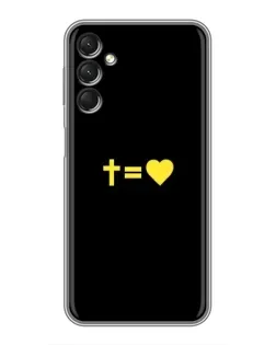 Чехол для Samsung Galaxy A24 с картинкой «Сердце и Крест»