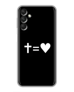 Чехол для Samsung Galaxy A24 с картинкой «Крест и Сердце»