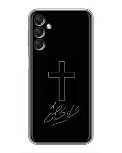 Чехол для Samsung Galaxy A24 с картинкой «Графический крест Jesus»