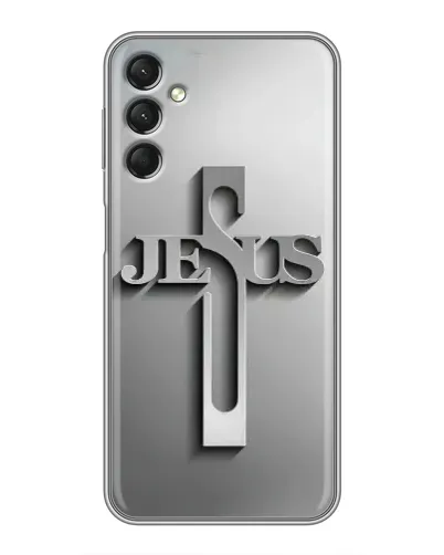 Чехол для Samsung Galaxy A24 с картинкой «Металлический крест Jesus» Чехол для Samsung Galaxy A24 с картинкой «Металлический крест Jesus»