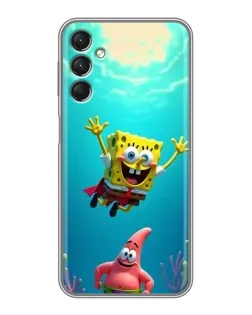 Чехол для Samsung Galaxy A24 с картинкой «Спанч Боб под водой»