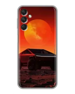 Чехол для Samsung Galaxy A24 с картинкой «Cybertruck на Марсе»
