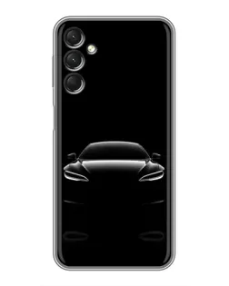 Чехол для Samsung Galaxy A24 с картинкой «Силуэт Tesla Night»