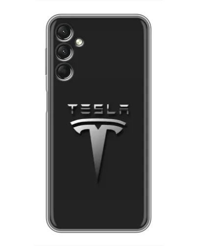 Чехол для Samsung Galaxy A24 с картинкой «Стальной логотип Tesla» Чехол для Samsung Galaxy A24 с картинкой «Стальной логотип Tesla»