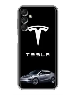 Чехол для Samsung Galaxy A24 с картинкой «Tesla Model Y»