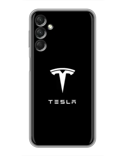 Чехол для Samsung Galaxy A24 с картинкой «Tesla White Logo» Чехол для Samsung Galaxy A24 с картинкой «Tesla White Logo»