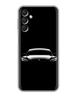 Чехол для Samsung Galaxy A24 с картинкой «Фары Tesla Night»