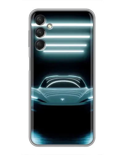 Чехол для Samsung Galaxy A24 с картинкой «Tesla в неоне» Чехол для Samsung Galaxy A24 с картинкой «Tesla в неоне»
