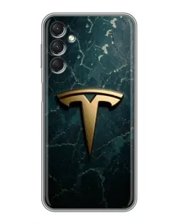 Чехол для Samsung Galaxy A24 с картинкой «Мраморная Tesla Gold»