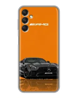 Чохол для Samsung Galaxy A24 з картинкою «Помаранчевий Mercedes AMG»