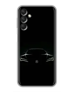 Чехол для Samsung Galaxy A24 с картинкой «Mercedes — силуэт авто»