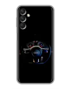 Чехол для Samsung Galaxy A24 с картинкой «Салон Audi — руль» Чехол для Samsung Galaxy A24 с картинкой «Салон Audi — руль»