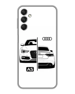 Чехол для Samsung Galaxy A24 с картинкой «Audi — контрастный дизайн»