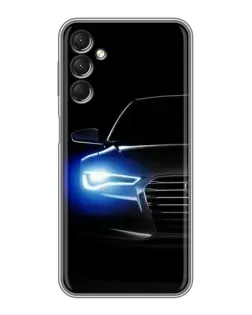 Чехол для Samsung Galaxy A24 с картинкой «Неоновый взгляд Audi»