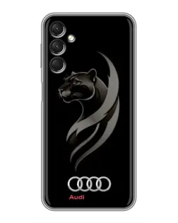 Чехол для Samsung Galaxy A24 с картинкой «Графика — пантера и Audi»