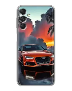 Чехол для Samsung Galaxy A24 с картинкой «Audi — закат»