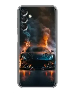 Чехол для Samsung Galaxy A24 с картинкой «Lamborghini дымная эстетика»