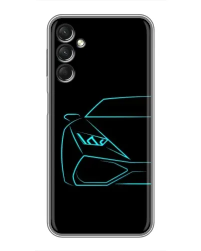 Чехол для Samsung Galaxy A24 с картинкой «Голубой силуэт Lamborghini» Чехол для Samsung Galaxy A24 с картинкой «Голубой силуэт Lamborghini»