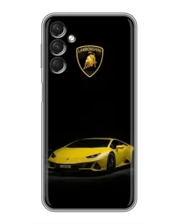 Чехол для Samsung Galaxy A24 с картинкой «Lamborghini желтый акцент»