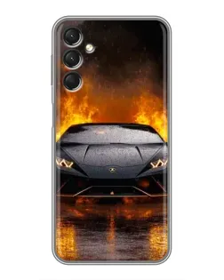 Чехол для Samsung Galaxy A24 с картинкой «Lamborghini в огне»