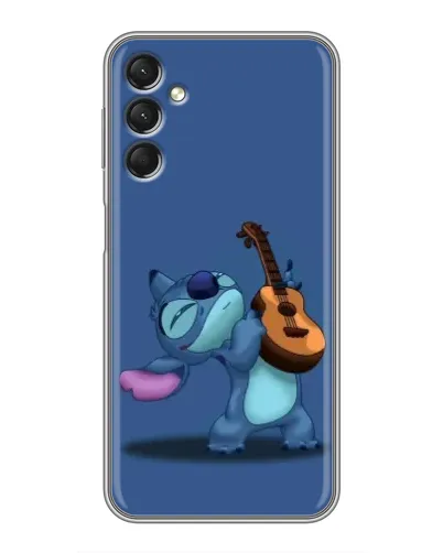 Чехол для Samsung Galaxy A24 с картинкой «Стич с укулеле»