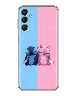 Чехол для Samsung Galaxy A24 с картинкой «Stitch и Angel Love»