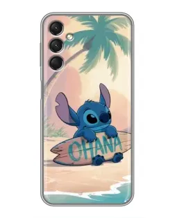 Чехол для Samsung Galaxy A24 с картинкой «Стич на серфе»