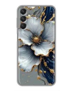 Чехол для Samsung Galaxy A24 с картинкой «Белый цветок и золотой флюид» Чехол для Samsung Galaxy A24 с картинкой «Белый цветок и золотой флюид»